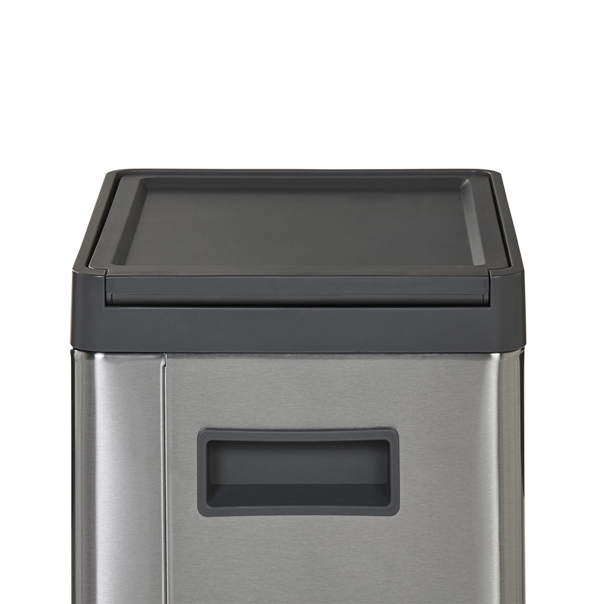 GoodHome Kora Anthracite Metal Pedal Bin - 14L