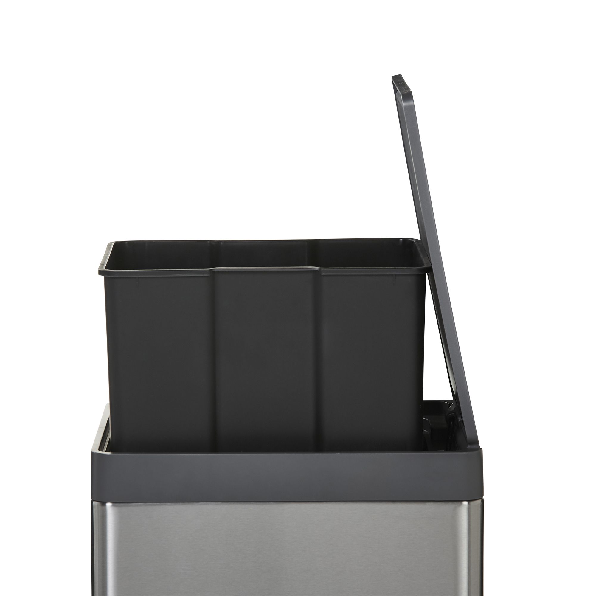 GoodHome Kora Anthracite Metal Pedal Bin - 14L