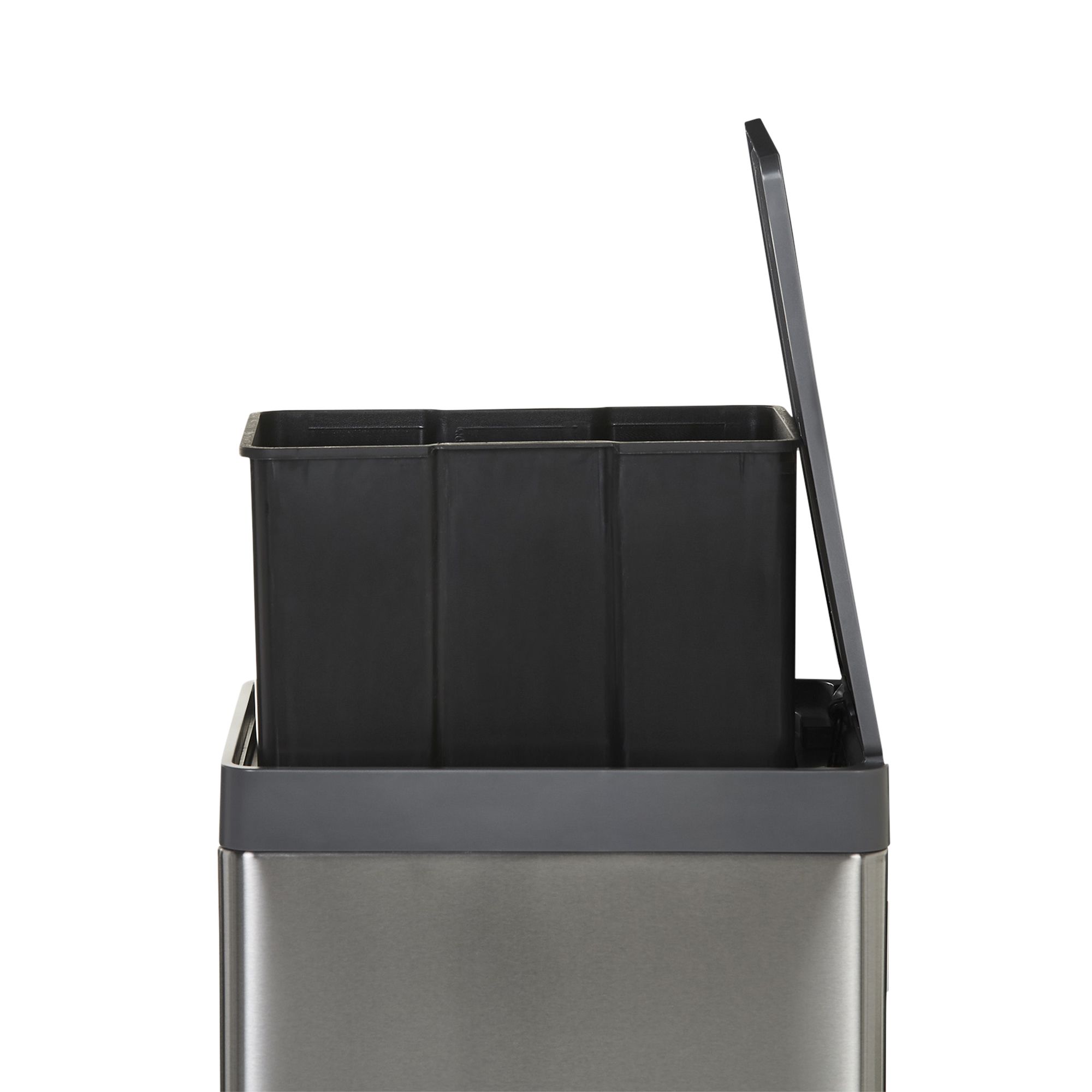 GoodHome Kora Anthracite Metal Pedal Bin - 30L