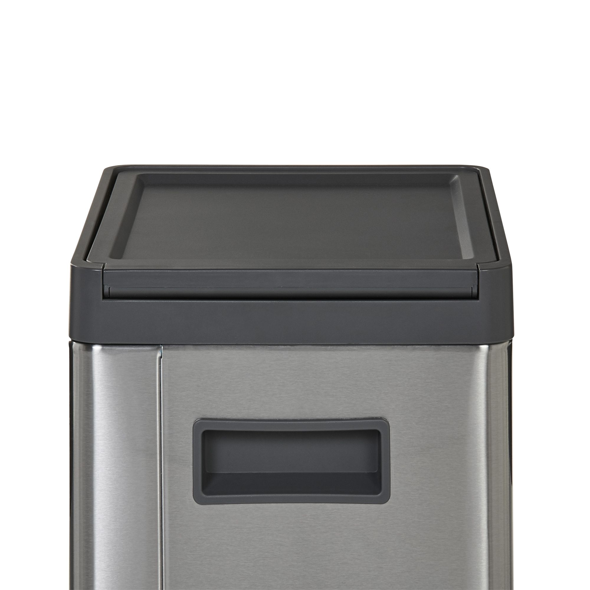 GoodHome Kora Anthracite Metal Touch Bin - 15L