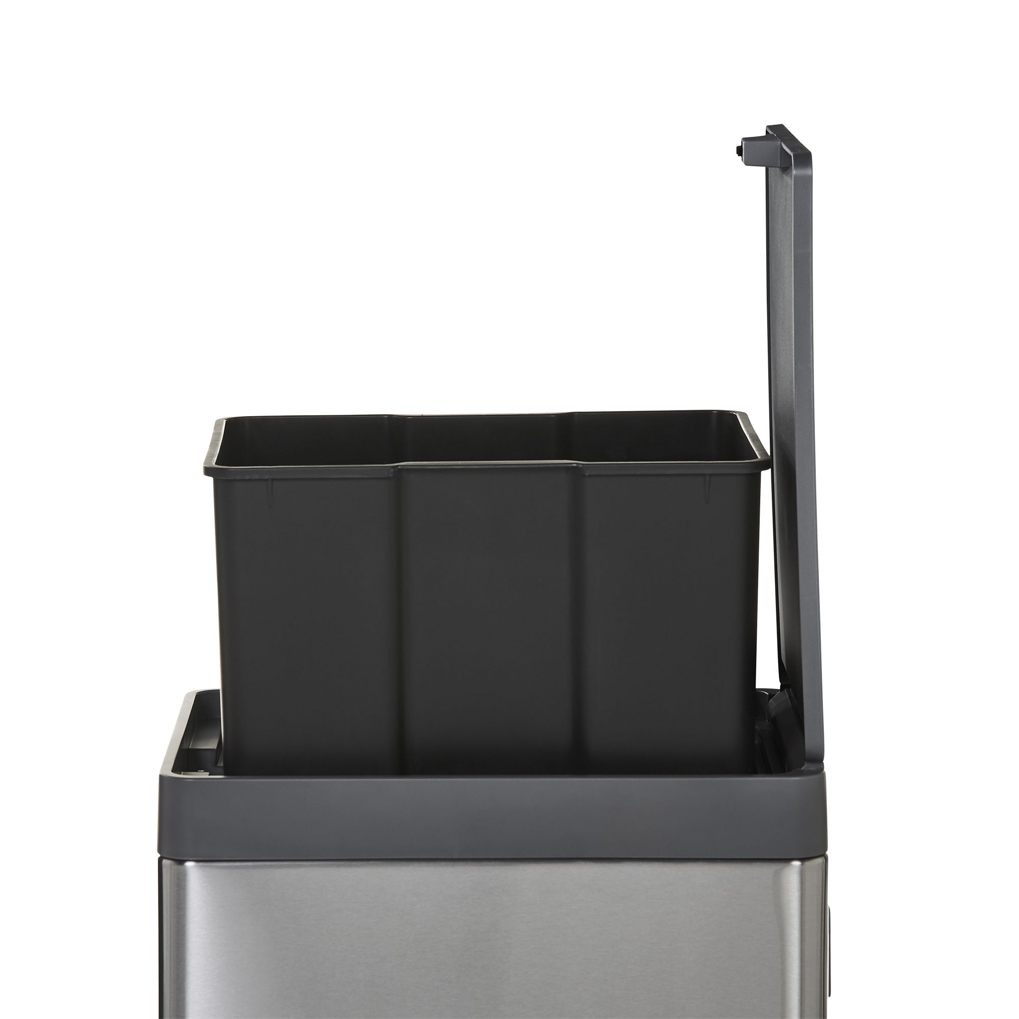 GoodHome Kora Anthracite Metal Touch Bin - 15L
