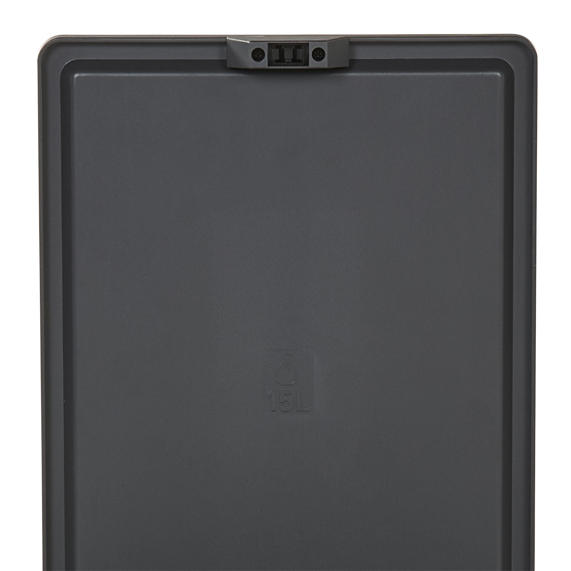 GoodHome Kora Anthracite Metal Touch Bin - 15L