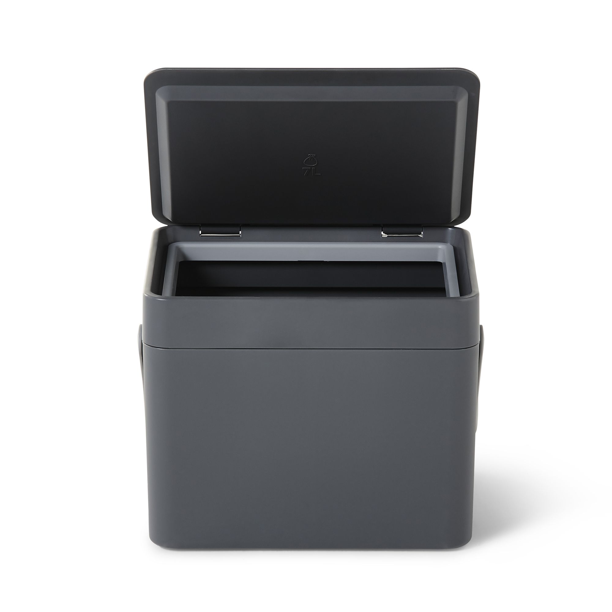 GoodHome Kora Anthracite Metal Worktop Bin - 7L