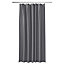 GoodHome Koros Anthracite Plain Shower curtain (W)180cm
