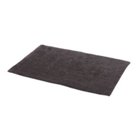 GoodHome Koros Anthracite Rectangular Bath mat (L)80cm (W)50cm