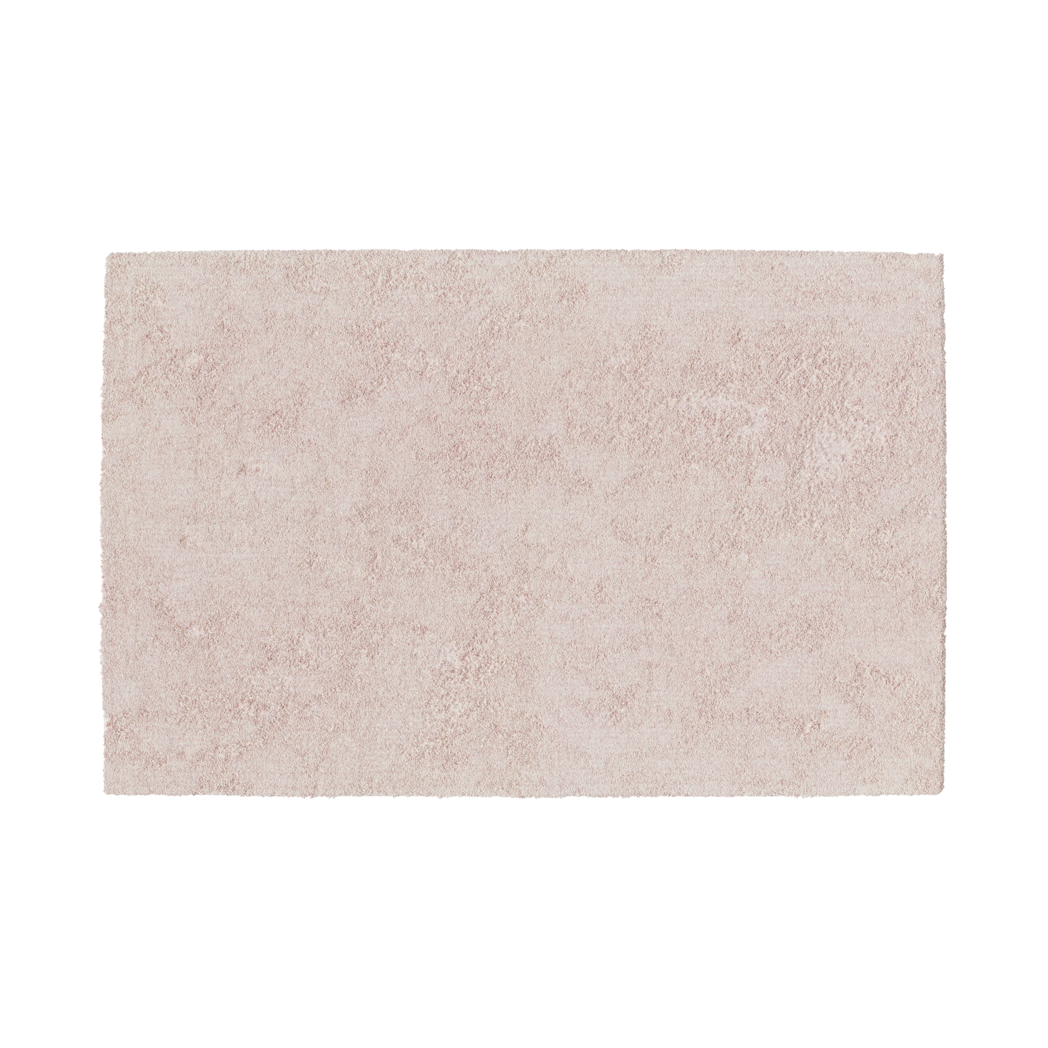 GoodHome Koros Blush pink Cotton Anti-slip Bath mat (L)800mm (W)500mm