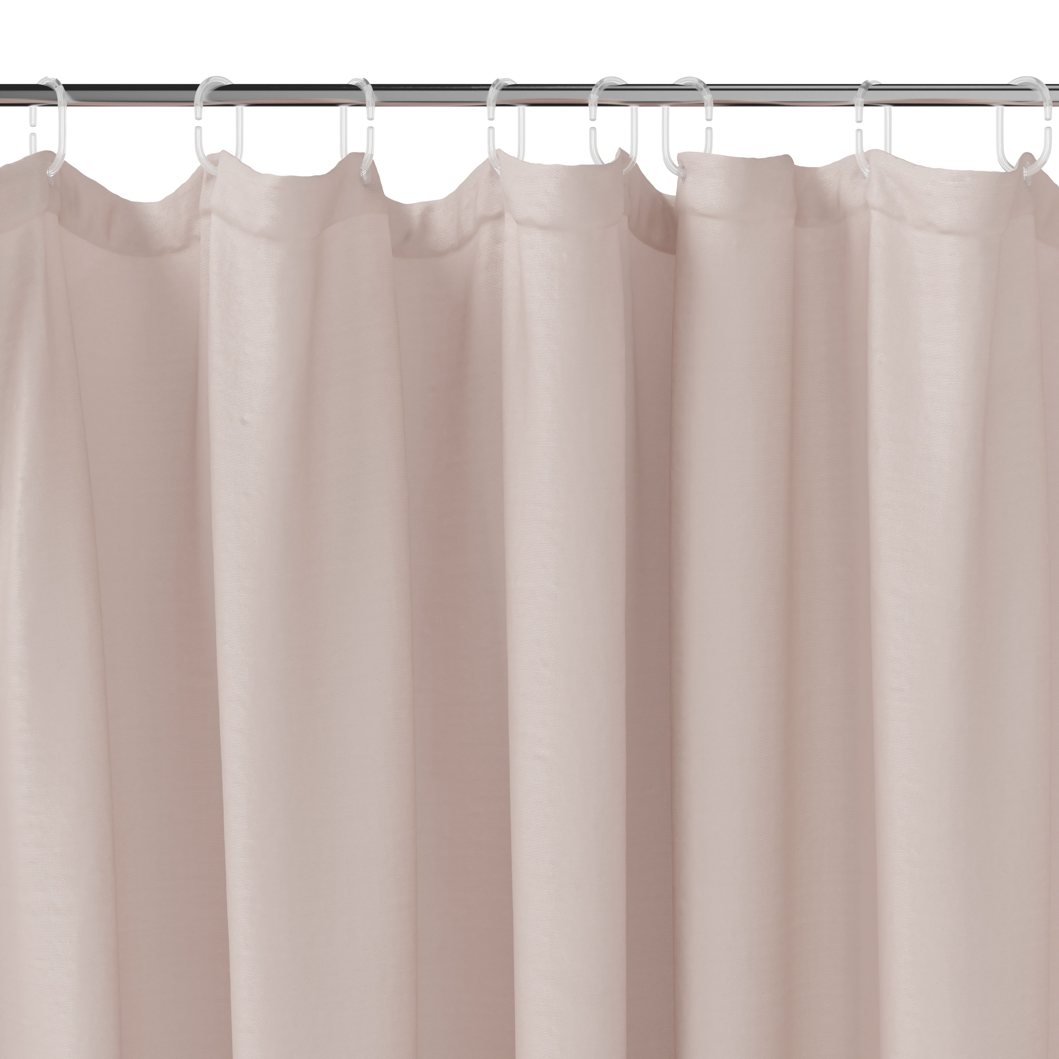 GoodHome Koros Blush pink Plain Shower curtain (W)180cm