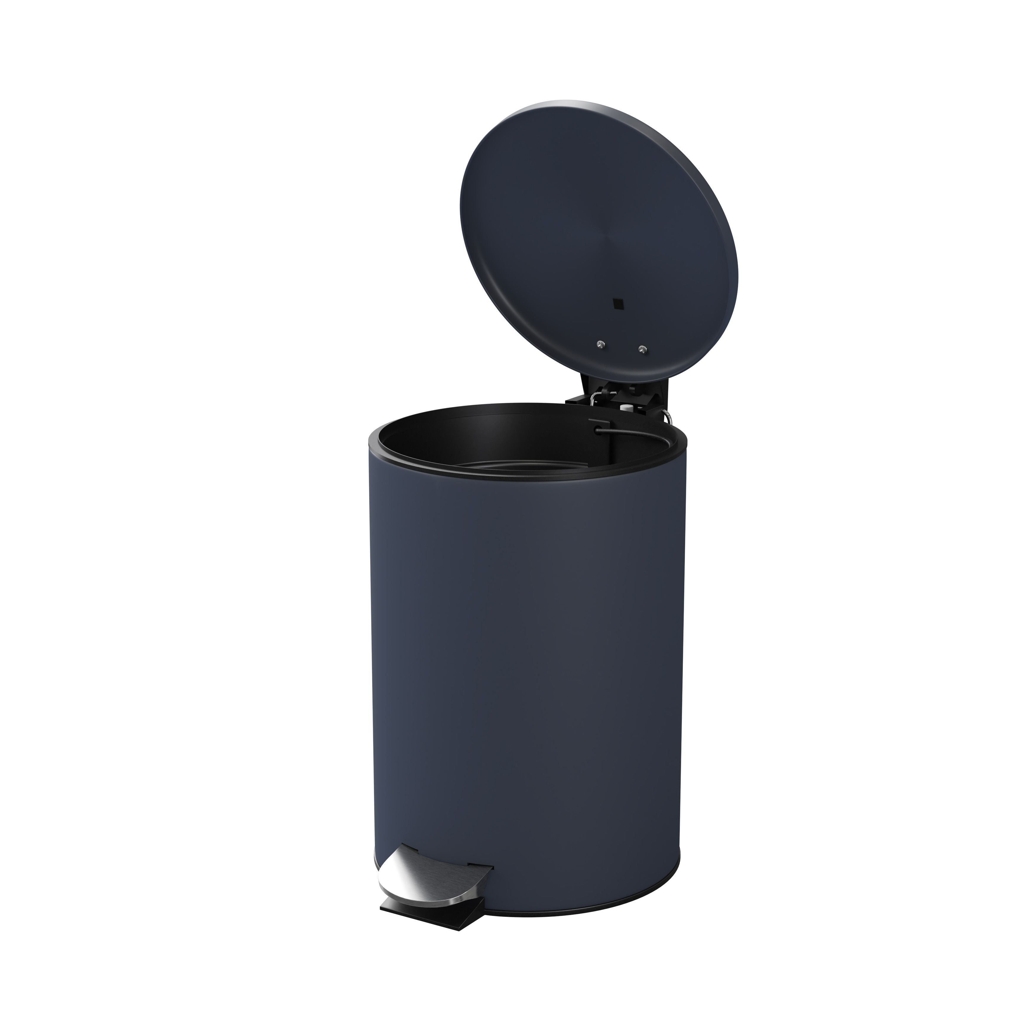 GoodHome Koros Midnight blue Metal Bin -3L