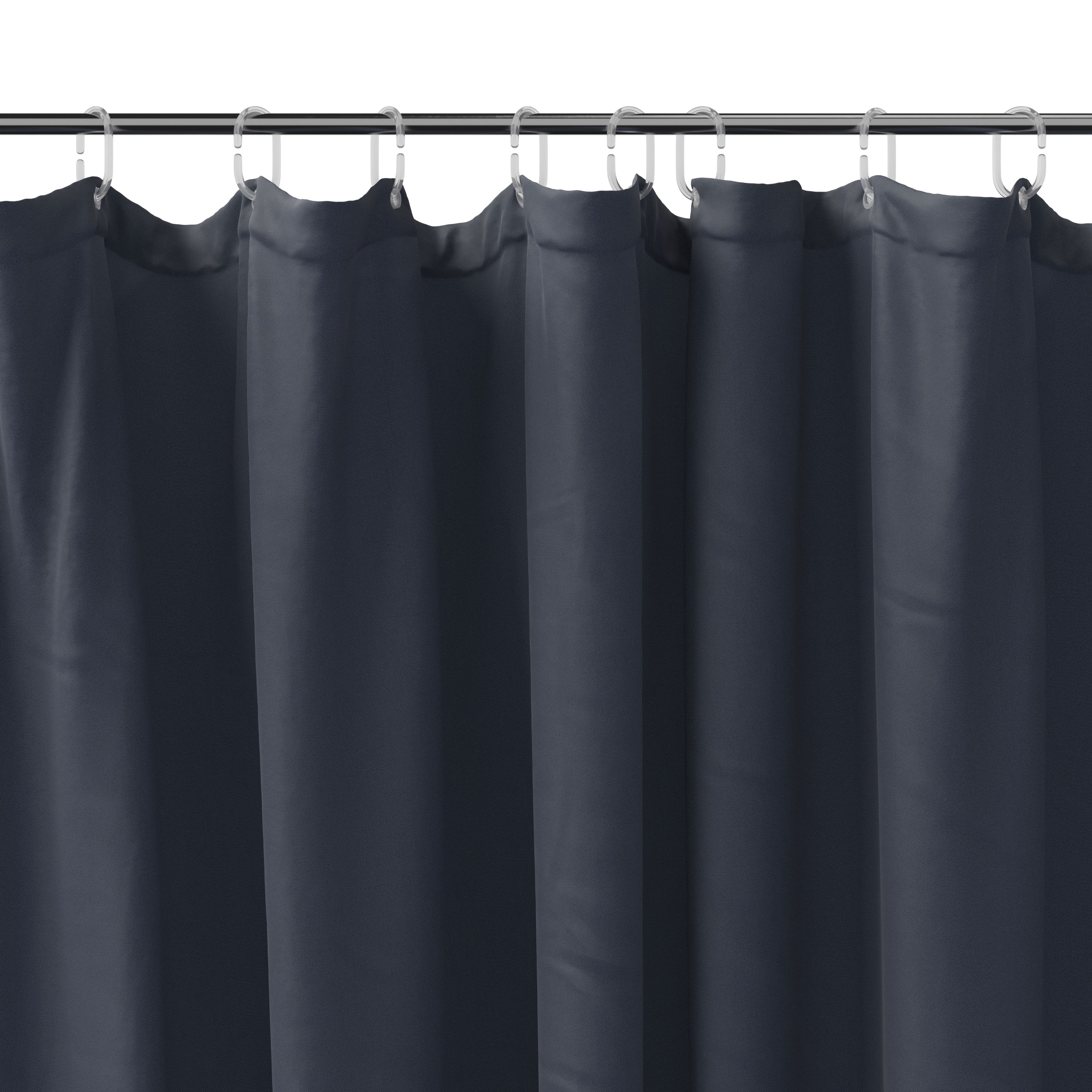GoodHome Koros Midnight blue Plain Shower curtain (W)180cm