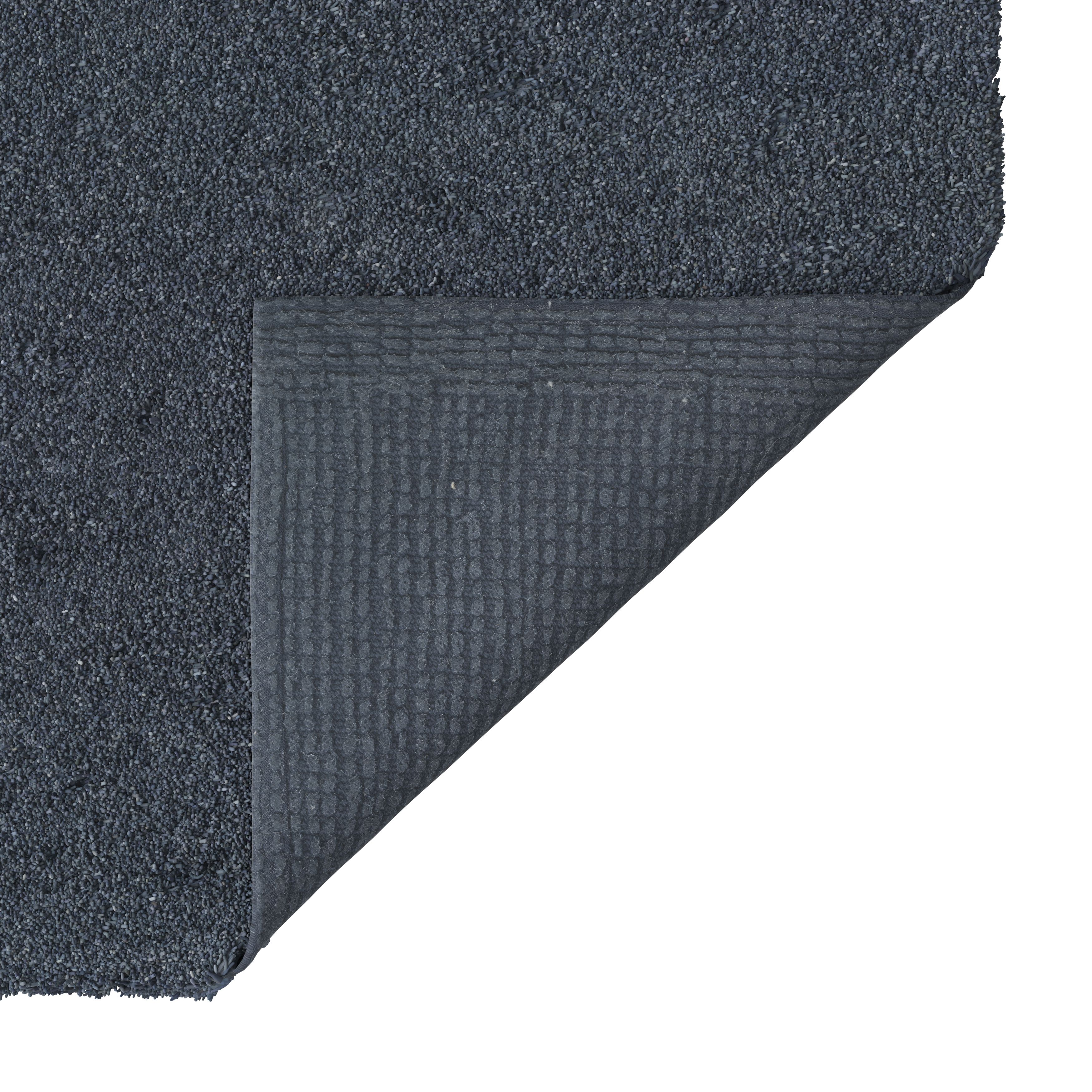 GoodHome Koros Midnight blue Rectangular Bath mat (L)80cm (W)50cm