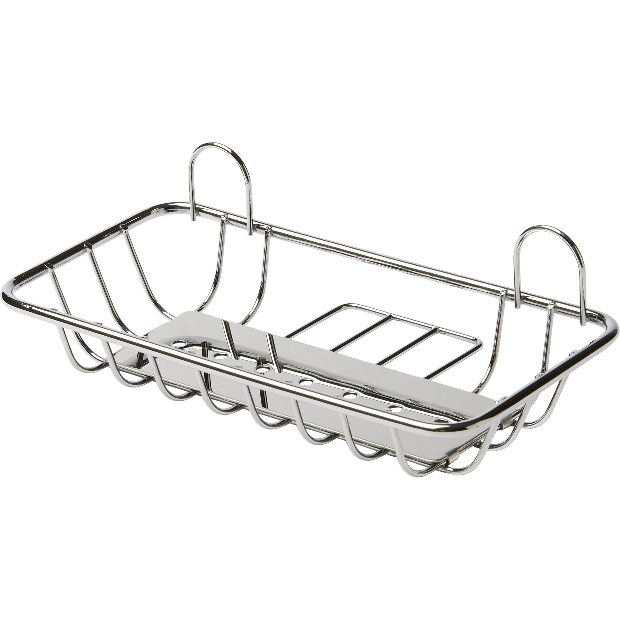 GoodHome Koros Silver effect Steel Soap dish