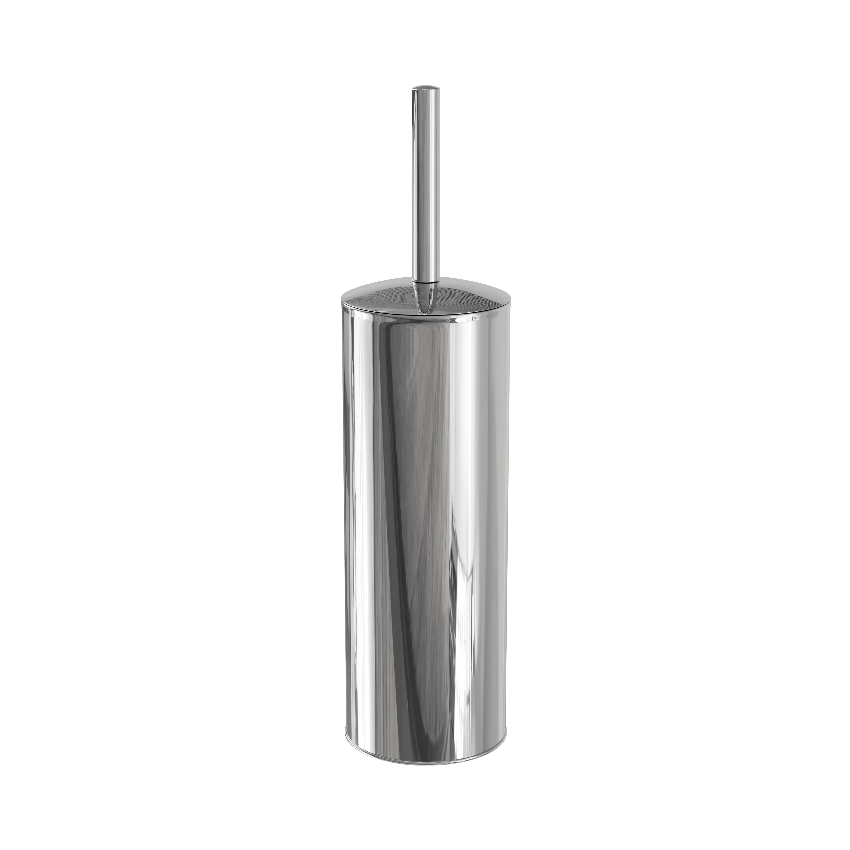 GoodHome Koros Stainless steel Chrome effect Toilet brush & holder