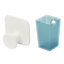 GoodHome Koros Translucent Blue Plastic & steel Bathroom accessory set