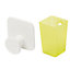 GoodHome Koros Translucent green Plastic & steel Bathroom accessory set