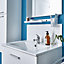 GoodHome Koros Translucent Polypropylene Wall-mounted Bathroom Shelf, (L)280mm (D)108mm (H) 4.6mm