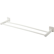 GoodHome Koros Wall-mounted White Double towel rail (W)623mm