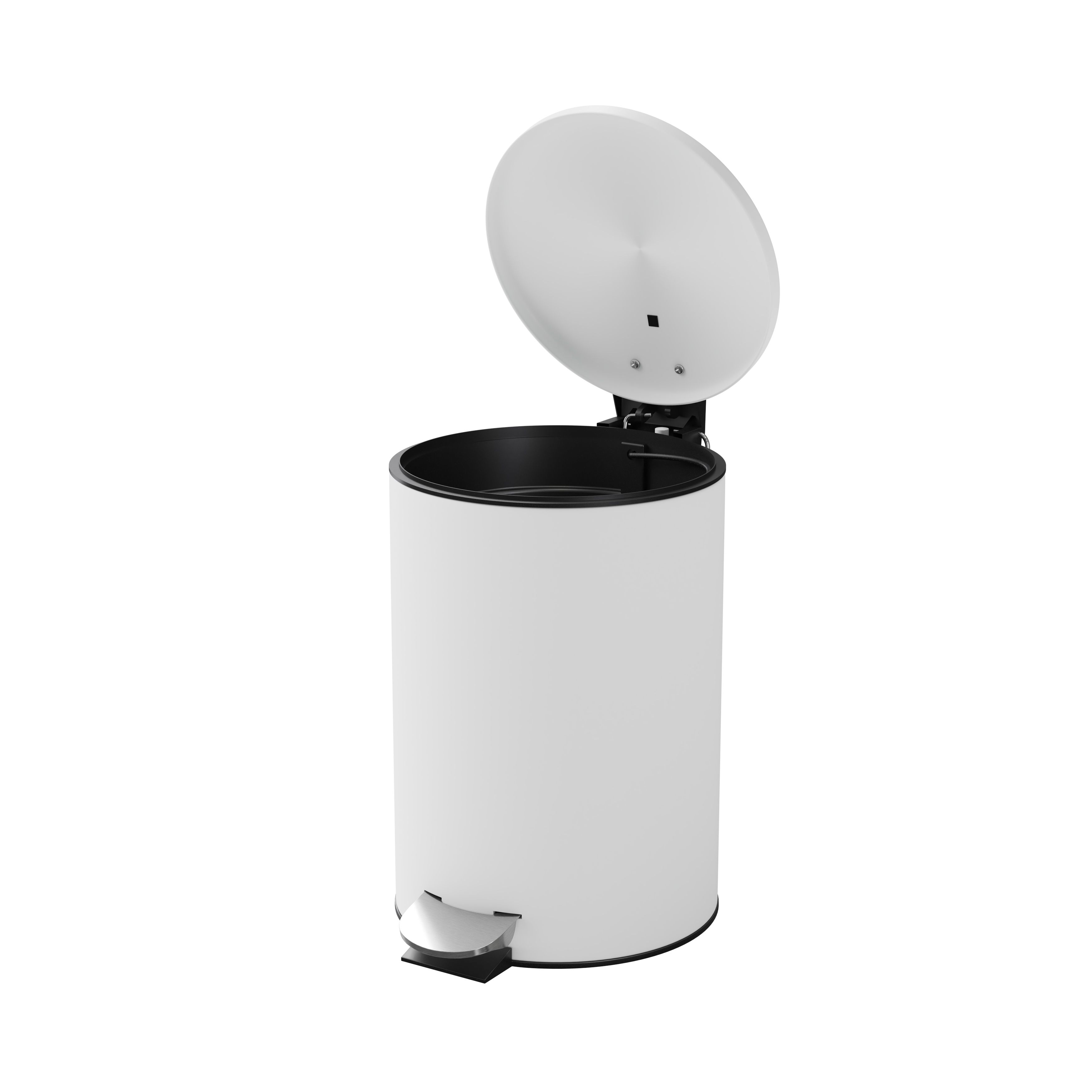GoodHome Koros White Metal Bin -3L