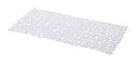 GoodHome Koros White Pebbles Rectangular Bath & shower mat (L)70cm (W)33cm