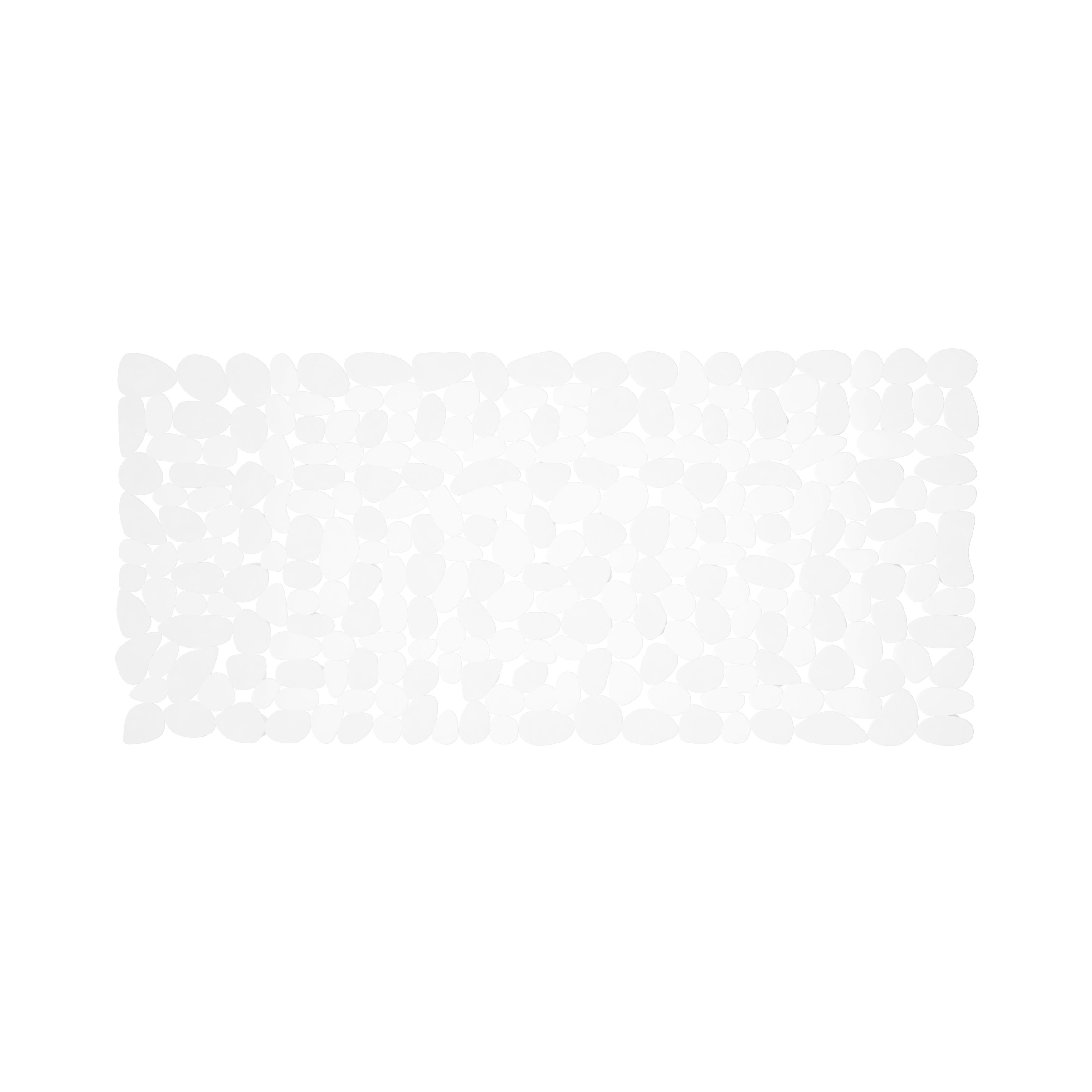 GoodHome Koros White Pebbles Rectangular Bath & shower mat (L)70cm (W)33cm