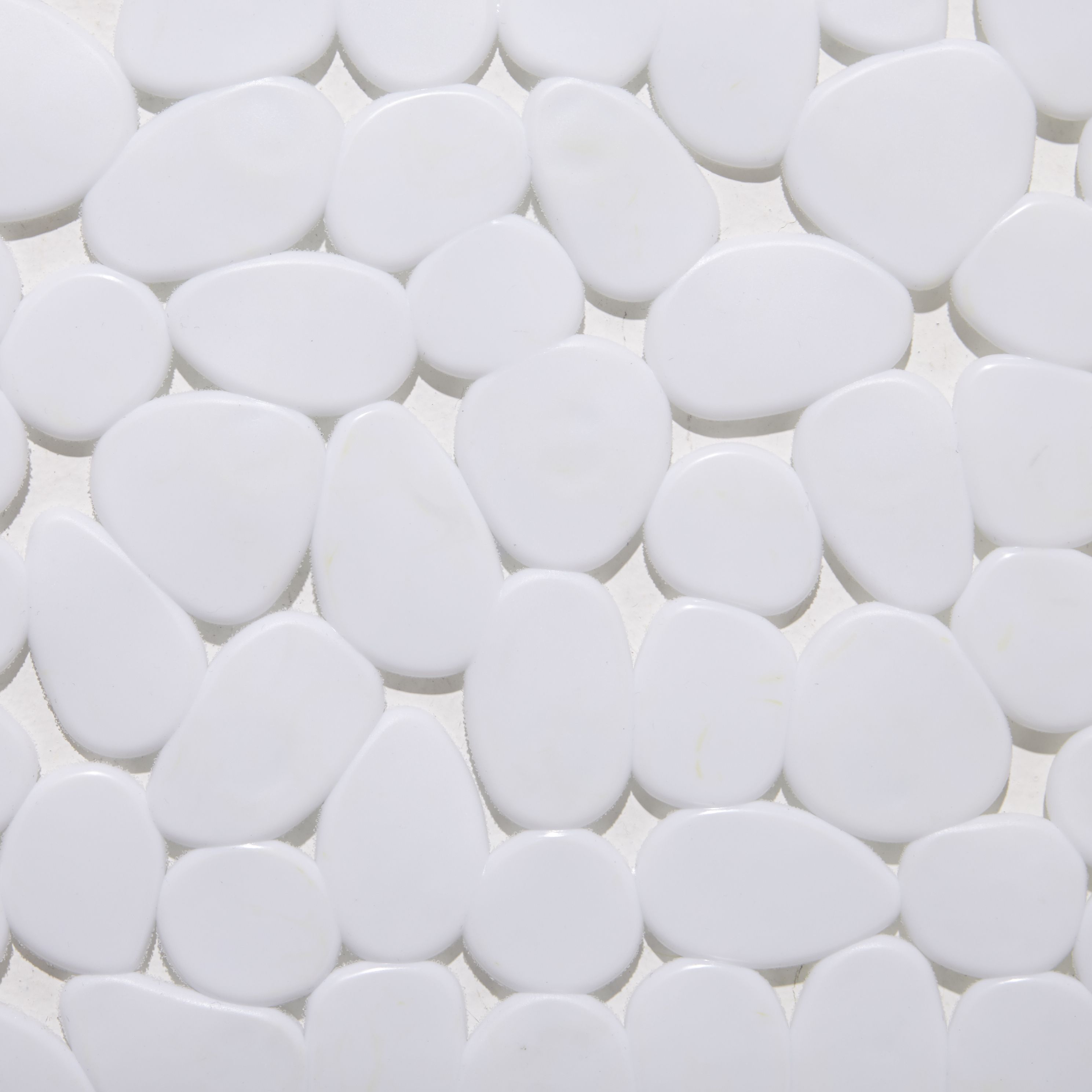GoodHome Koros White Pebbles Rectangular Bath & shower mat (L)70cm (W)33cm