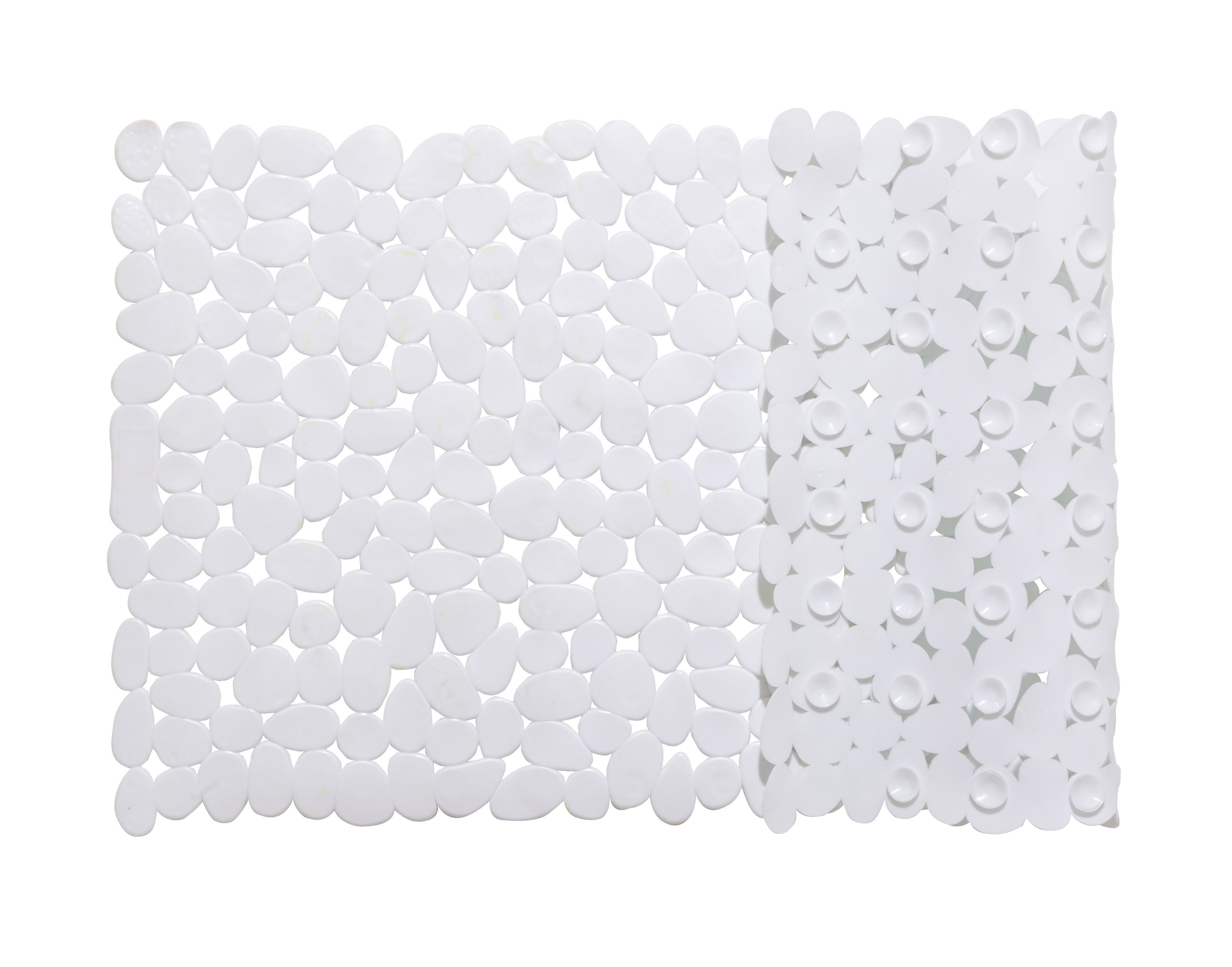 GoodHome Koros White Pebbles Rectangular Bath & shower mat (L)70cm (W)33cm