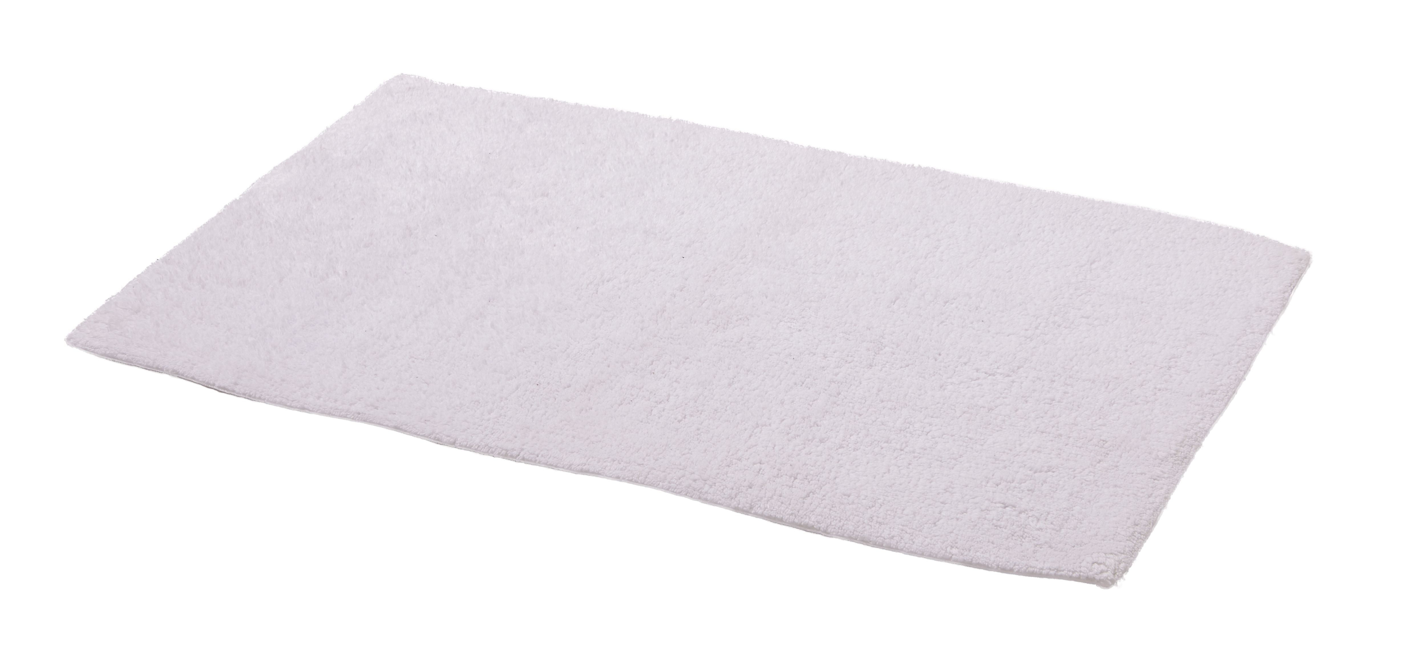 GoodHome Koros White Rectangular Bath mat (L)80cm (W)50cm