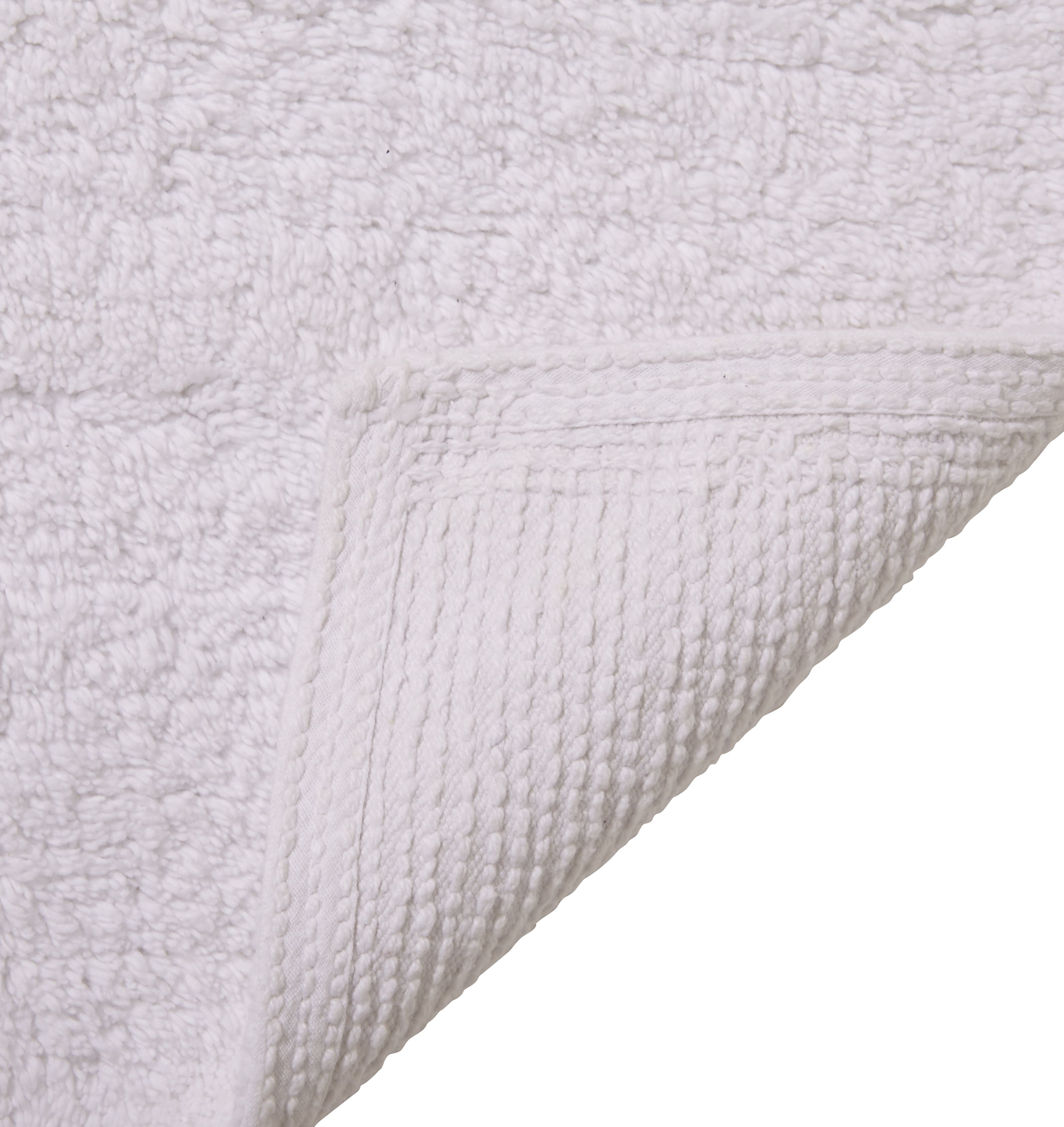 GoodHome Koros White Rectangular Bath mat (L)80cm (W)50cm