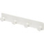 GoodHome Koros White Steel 4 Hook rail, (L)257mm (H)40mm