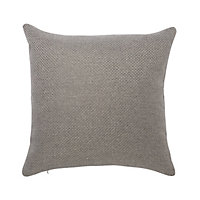 GoodHome Kosti Grey Plain Indoor Cushion (L)45cm x (W)45cm
