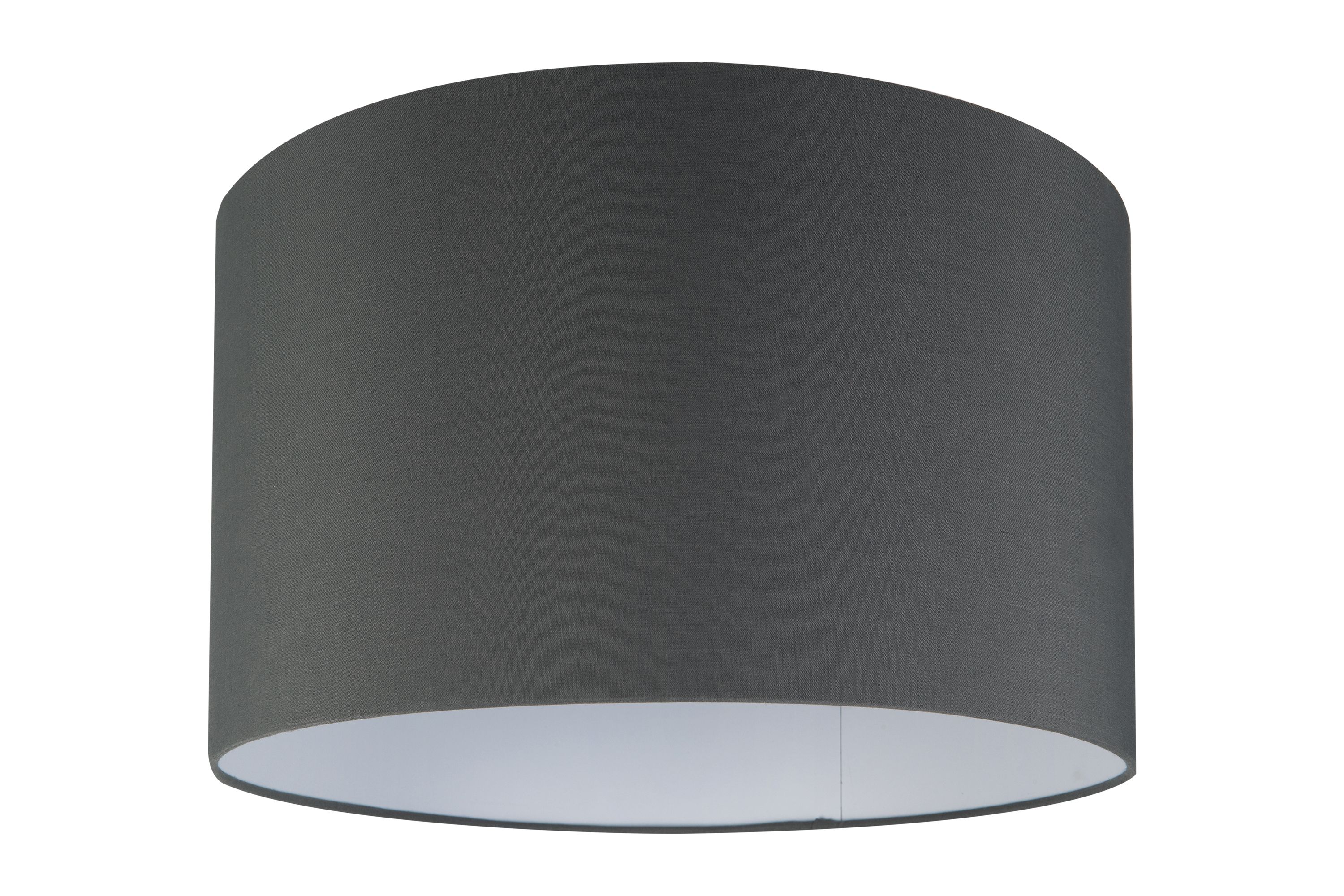 GoodHome Kpezin Dark grey Fabric dyed Light shade (D)30cm