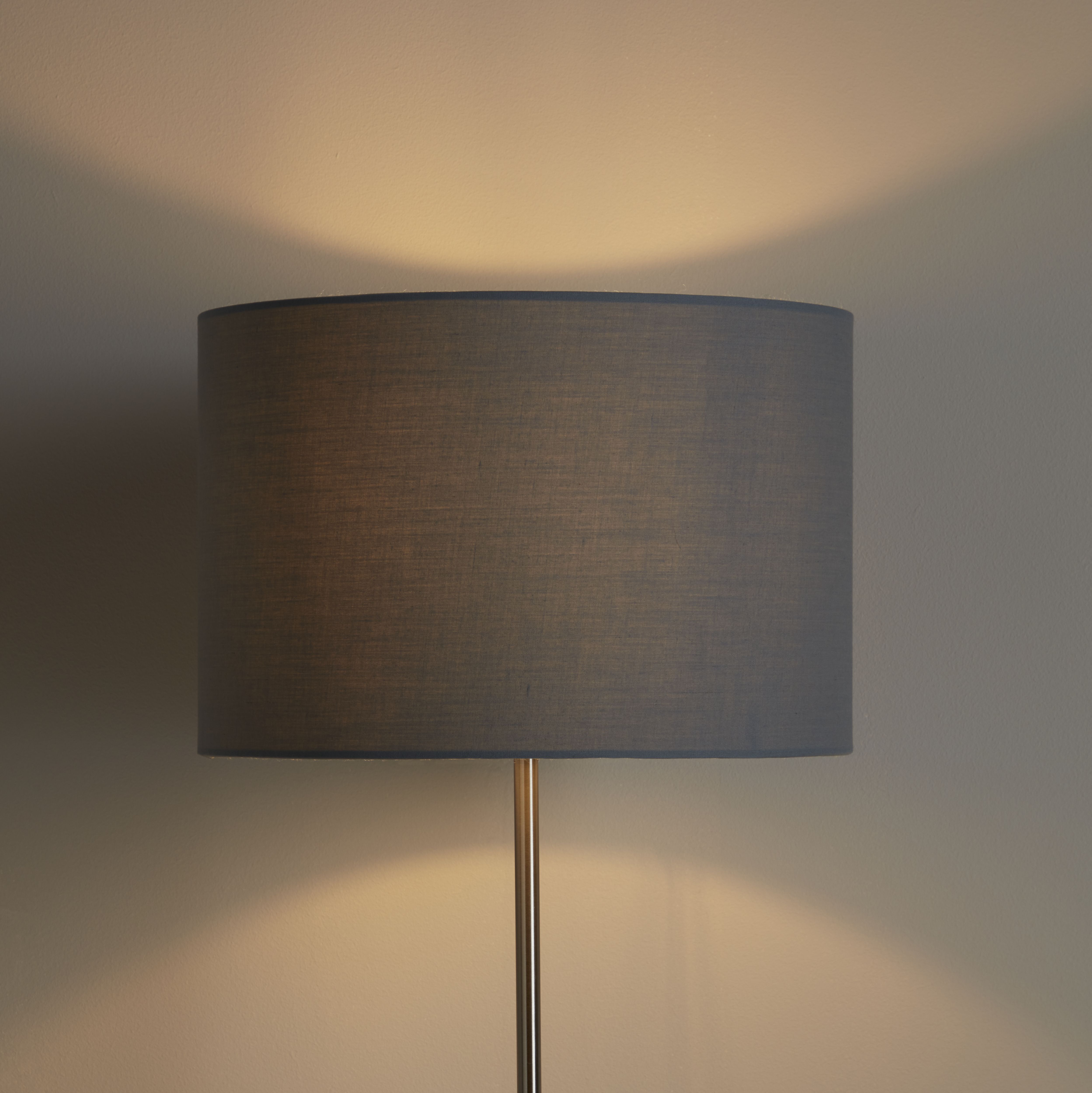 GoodHome Kpezin Light grey Fabric dyed Light shade (D)30cm