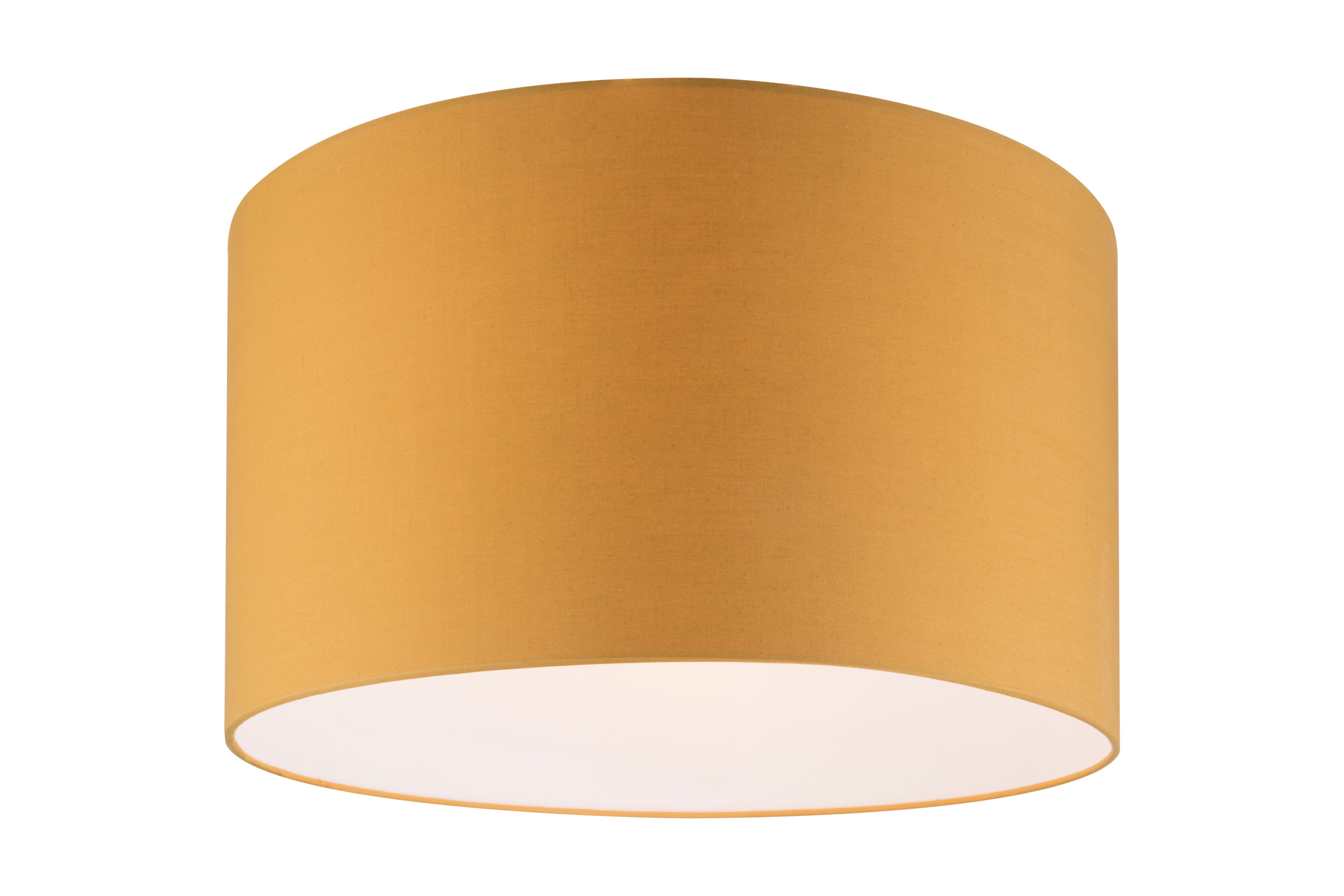 GoodHome Kpezin Mustard yellow Fabric dyed Light shade (D)40cm