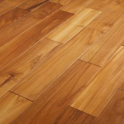 GoodHome Krabi Natural Wood Solid wood flooring, 1.29m² Pack