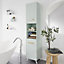 GoodHome Ladoga Tall Green Wall-mounted Bathroom Cabinet (H)190cm (W)40cm