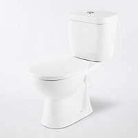 GoodHome Lagon White Close-coupled Toilet set with Soft close seat