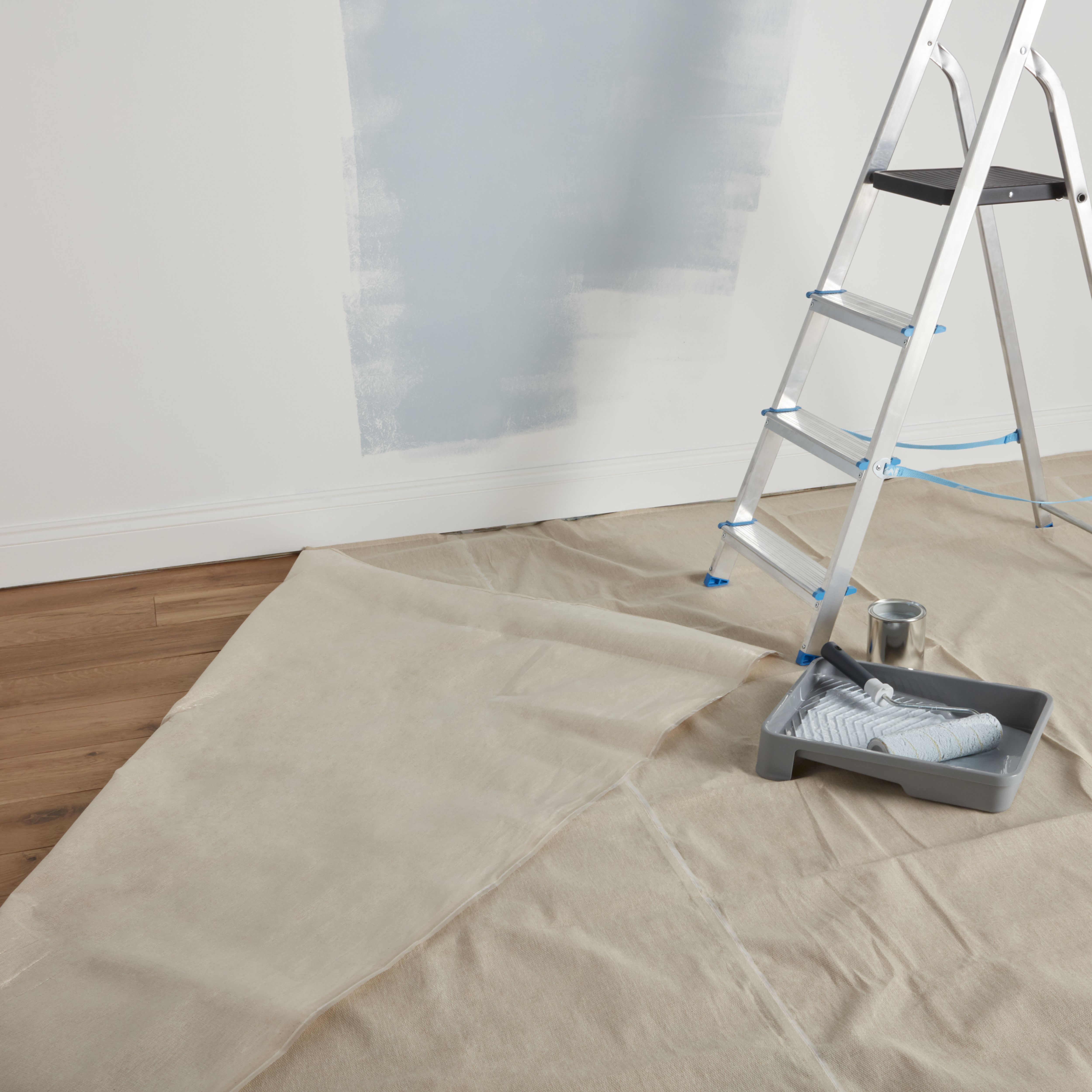 GoodHome Laminated Cotton Dust sheet, (L)4m, (W)3m