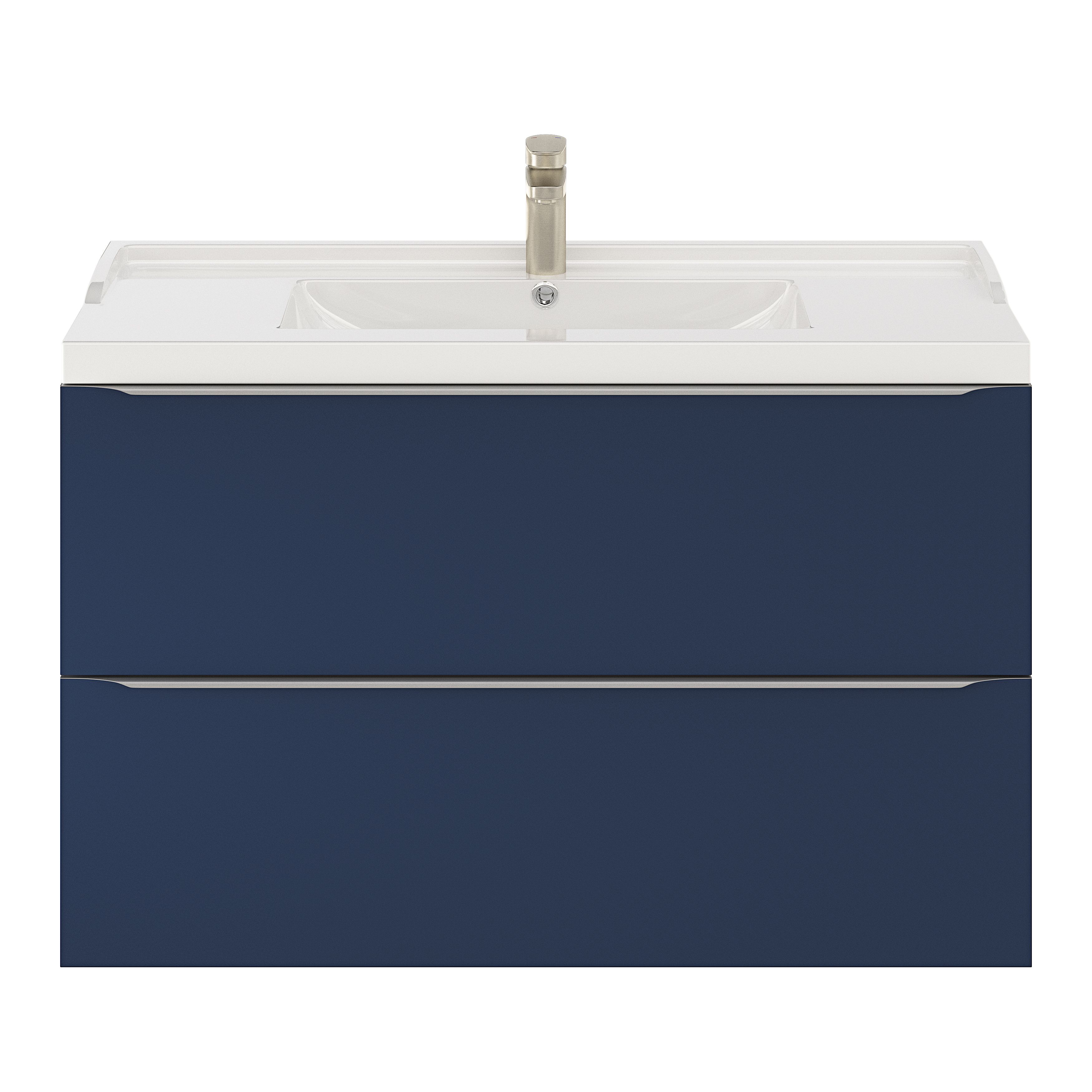 GoodHome Lana White Counter top Basin (W)100.4cm