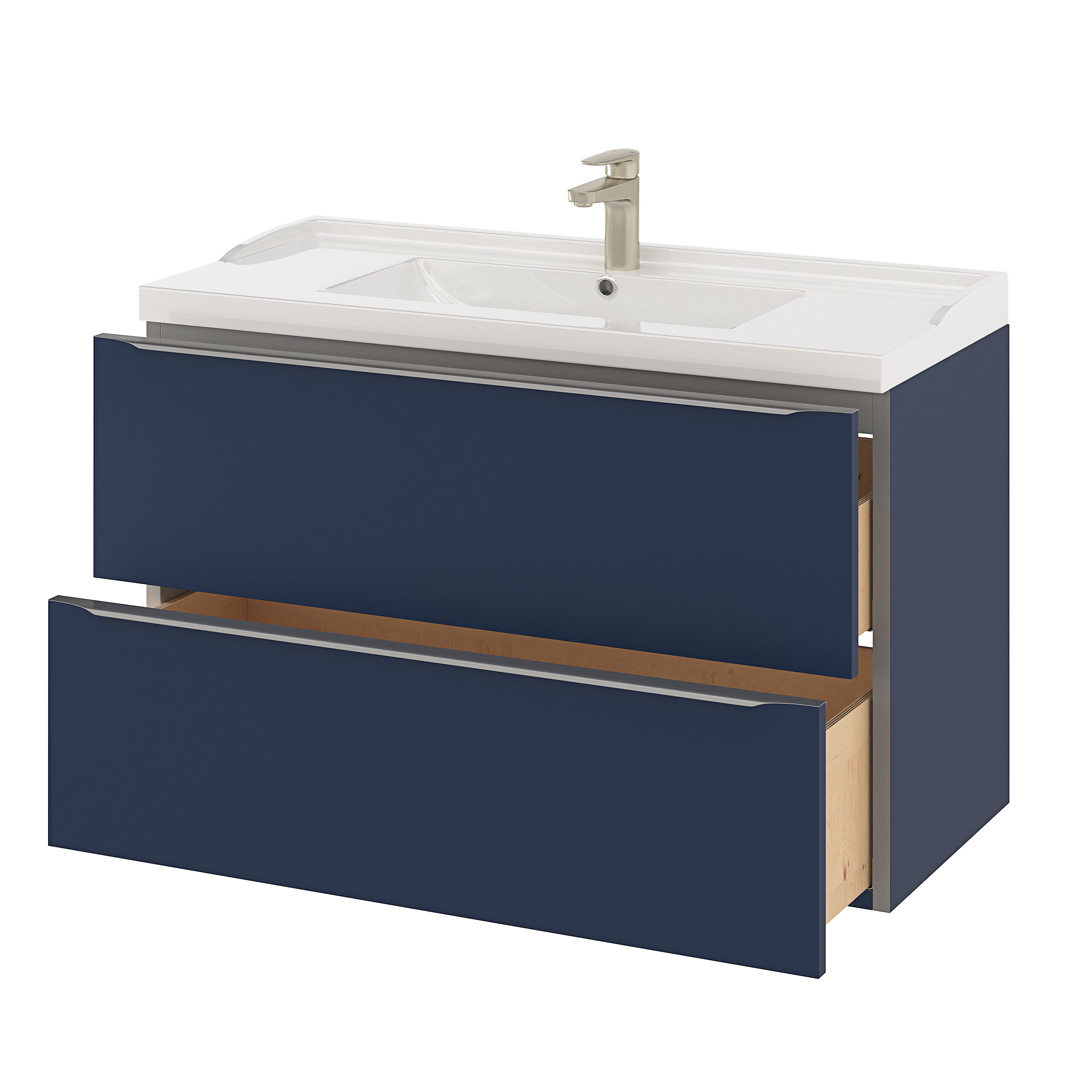 GoodHome Lana White Counter top Basin (W)100.4cm