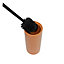 GoodHome Lassane Matt Orange Ceramic Toilet brush & holder