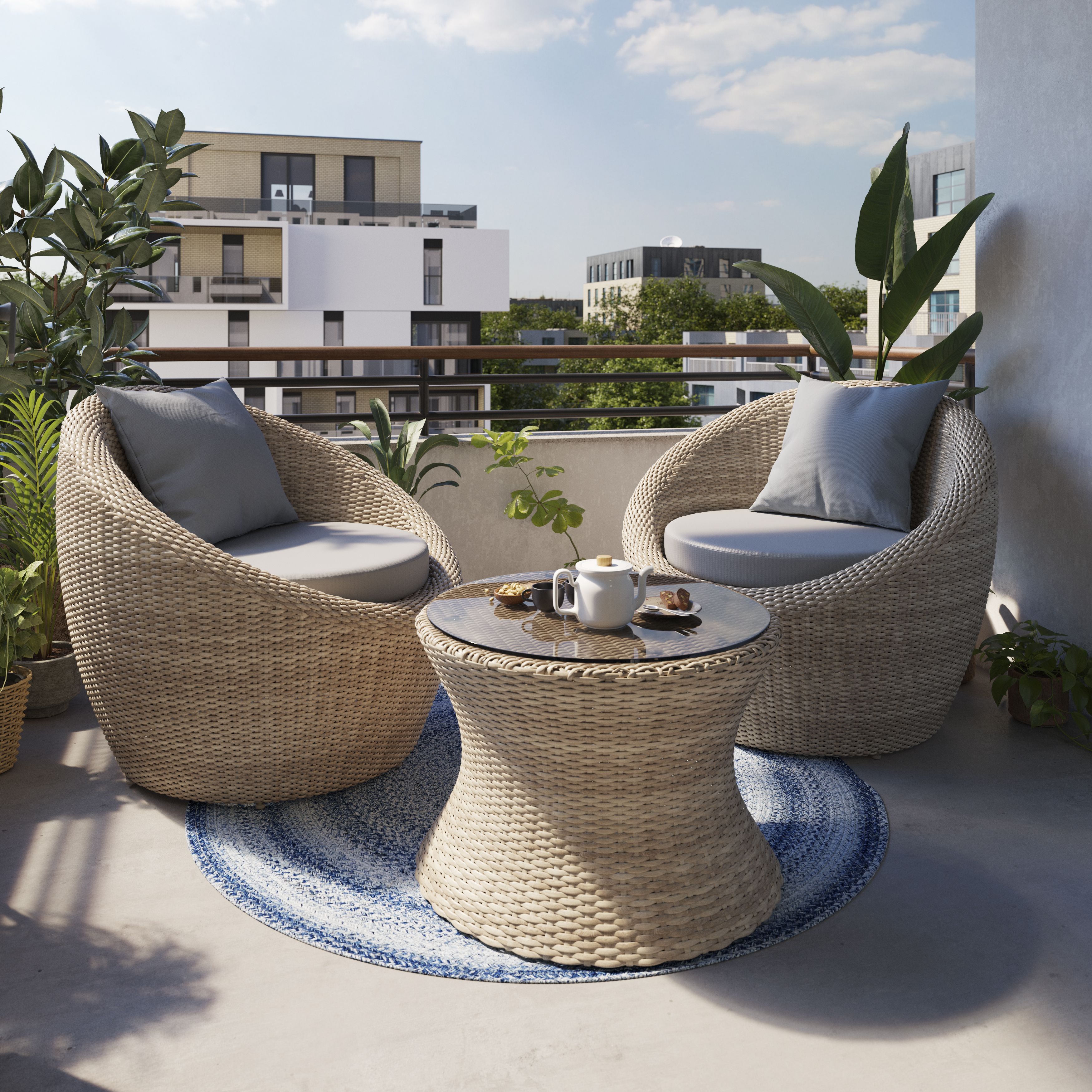 Rattan tub garden discount chairs