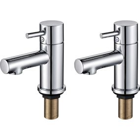 GoodHome Lazu Bath Pillar Tap, Pack of 2
