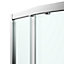 GoodHome Ledava Chrome effect Right-handed Offset quadrant Shower Enclosure & tray - Corner entry double sliding door (H)195cm (W)80cm (D)120cm