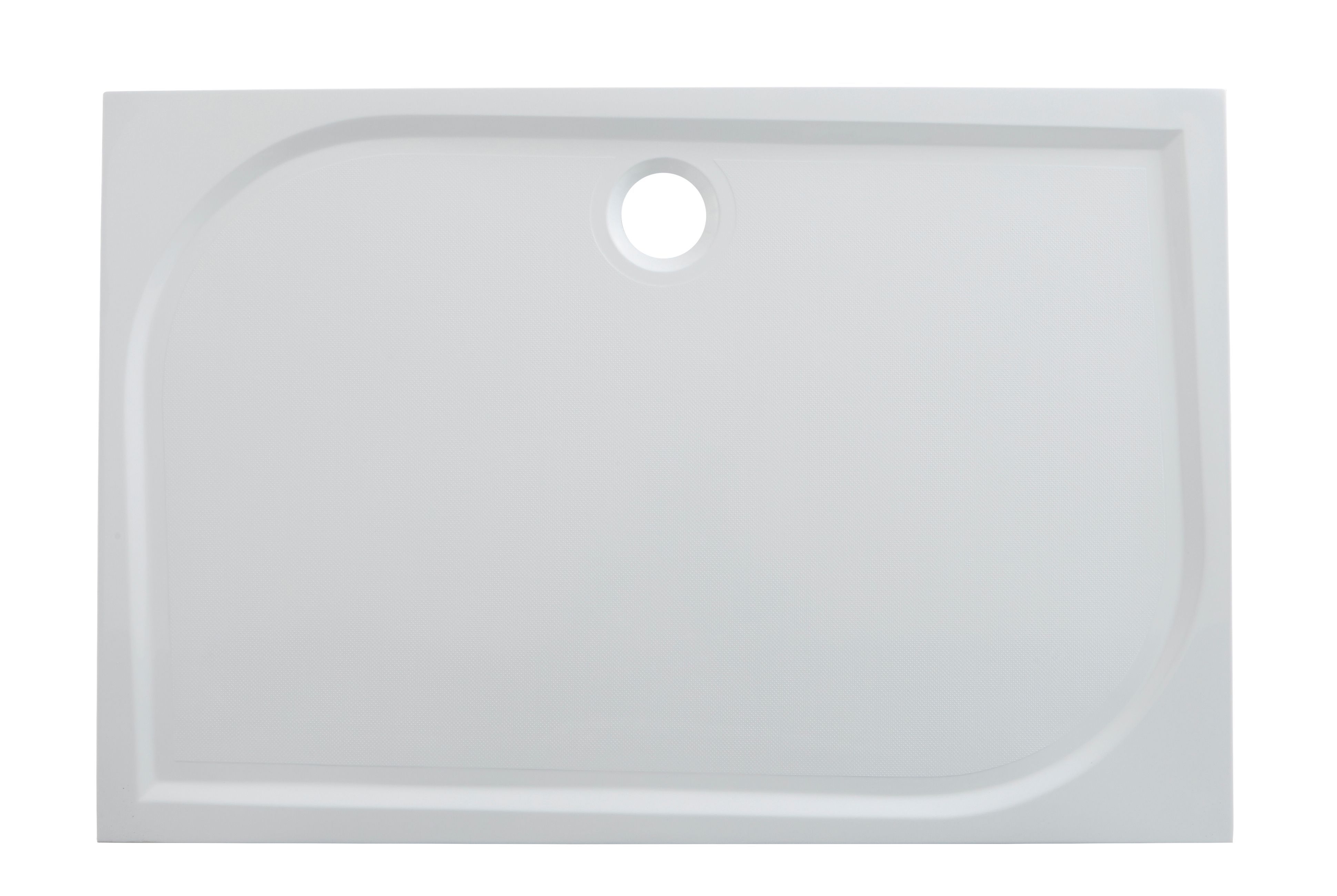 GoodHome Ledava Chrome effect Semi-mirrored Left or right Rectangular Shower Door, panel & tray kit - Sliding door (H)195cm (W)120cm (D)90cm