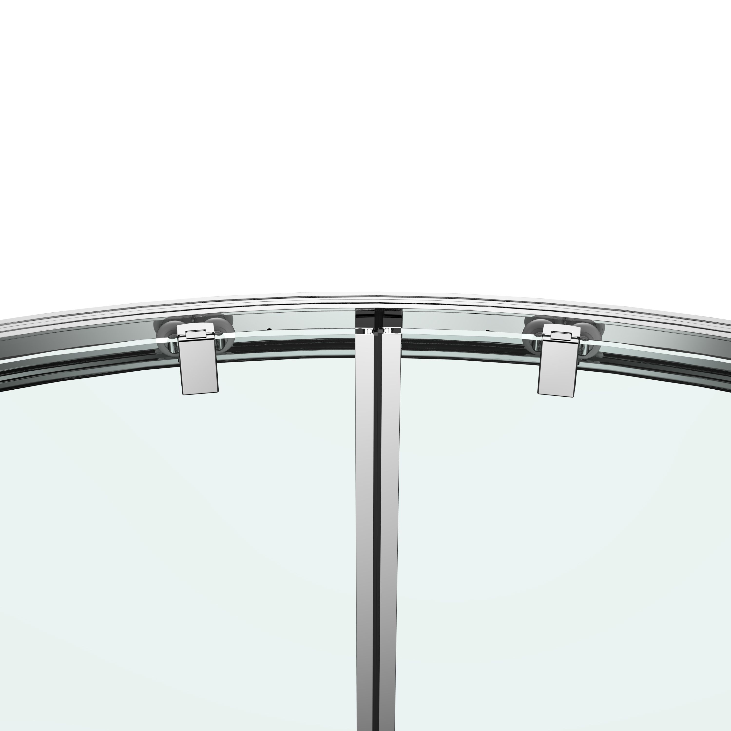 GoodHome Ledava Clear glass Chrome effect Quadrant Shower enclosure - Corner entry double sliding door (W)80cm (D)80cm