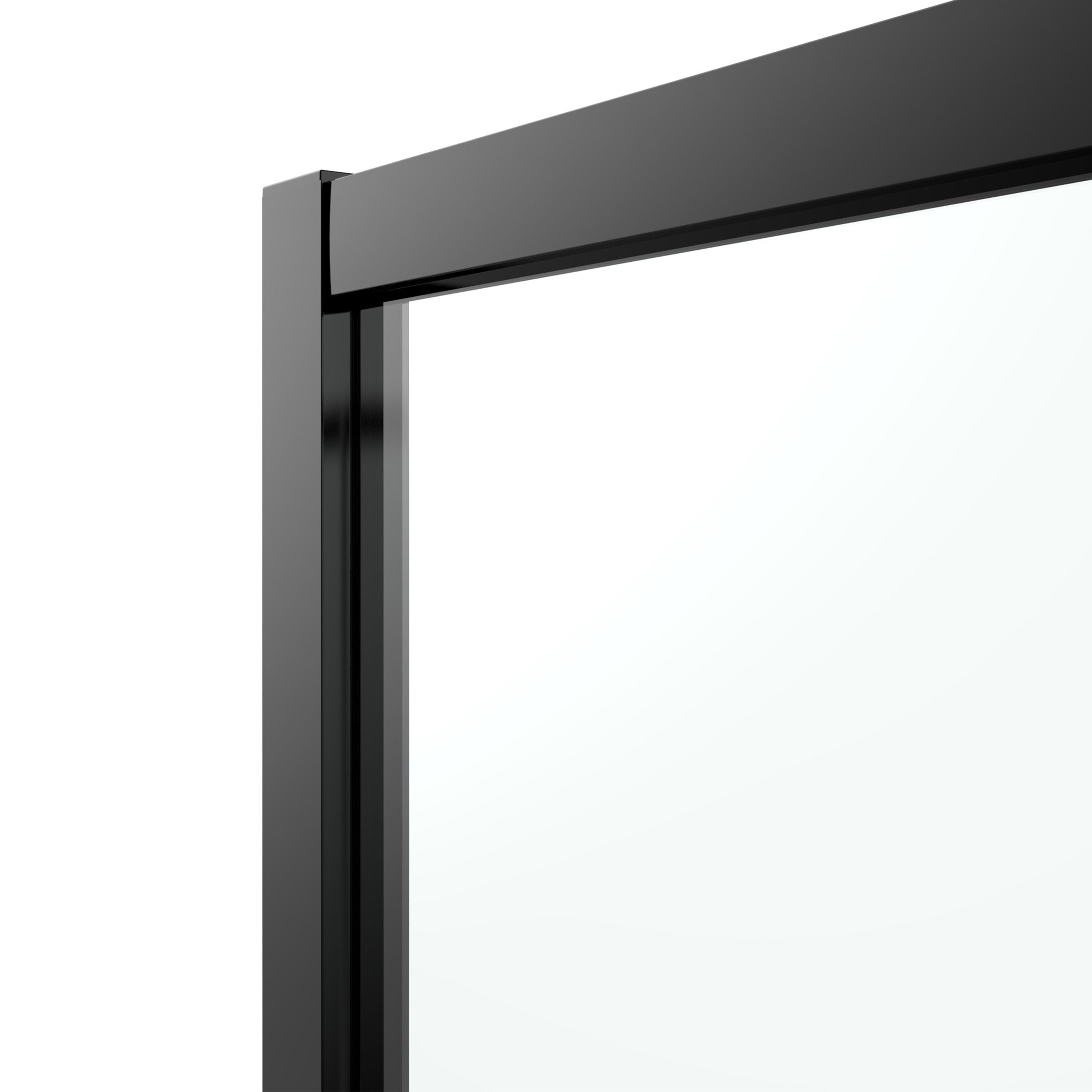 GoodHome Ledava Clear glass Quadrant Shower enclosure - Corner entry double sliding door (W)80cm (D)80cm
