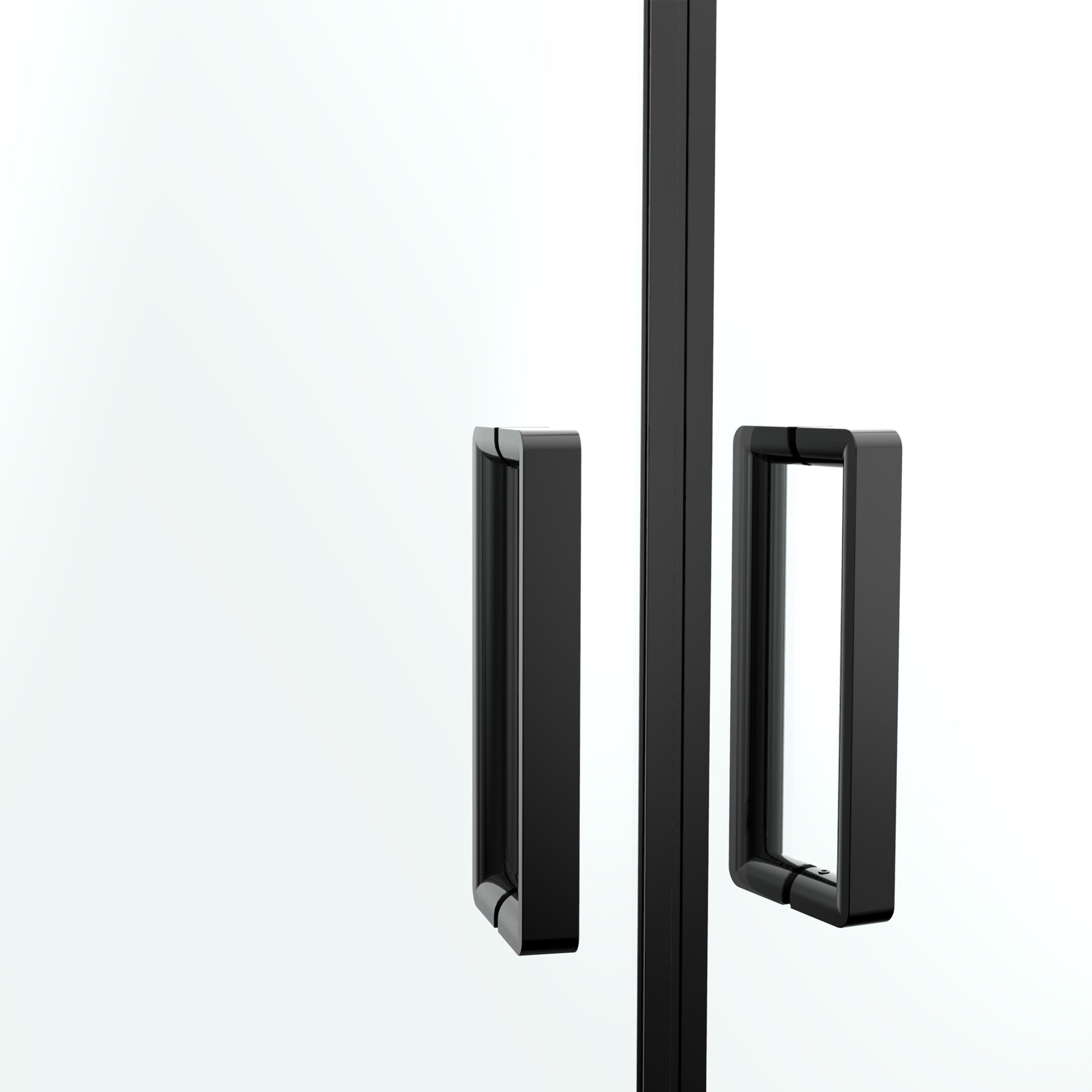 GoodHome Ledava Clear glass Quadrant Shower enclosure - Corner entry double sliding door (W)90cm (D)90cm