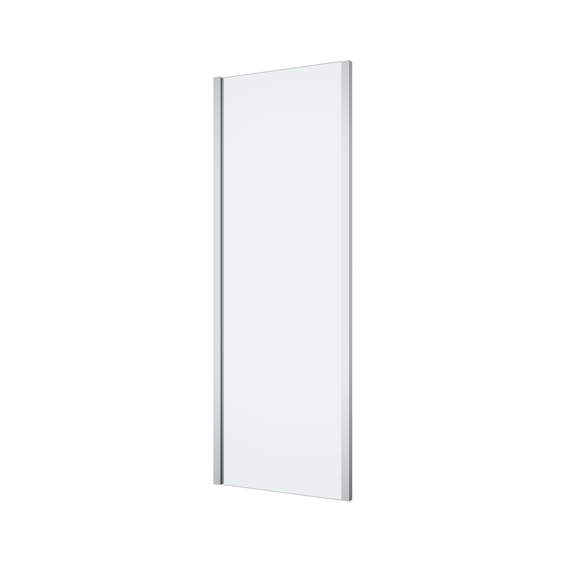 GoodHome Ledava Gloss Chrome Clear Fixed Side End panel (H)195cm (W)76cm