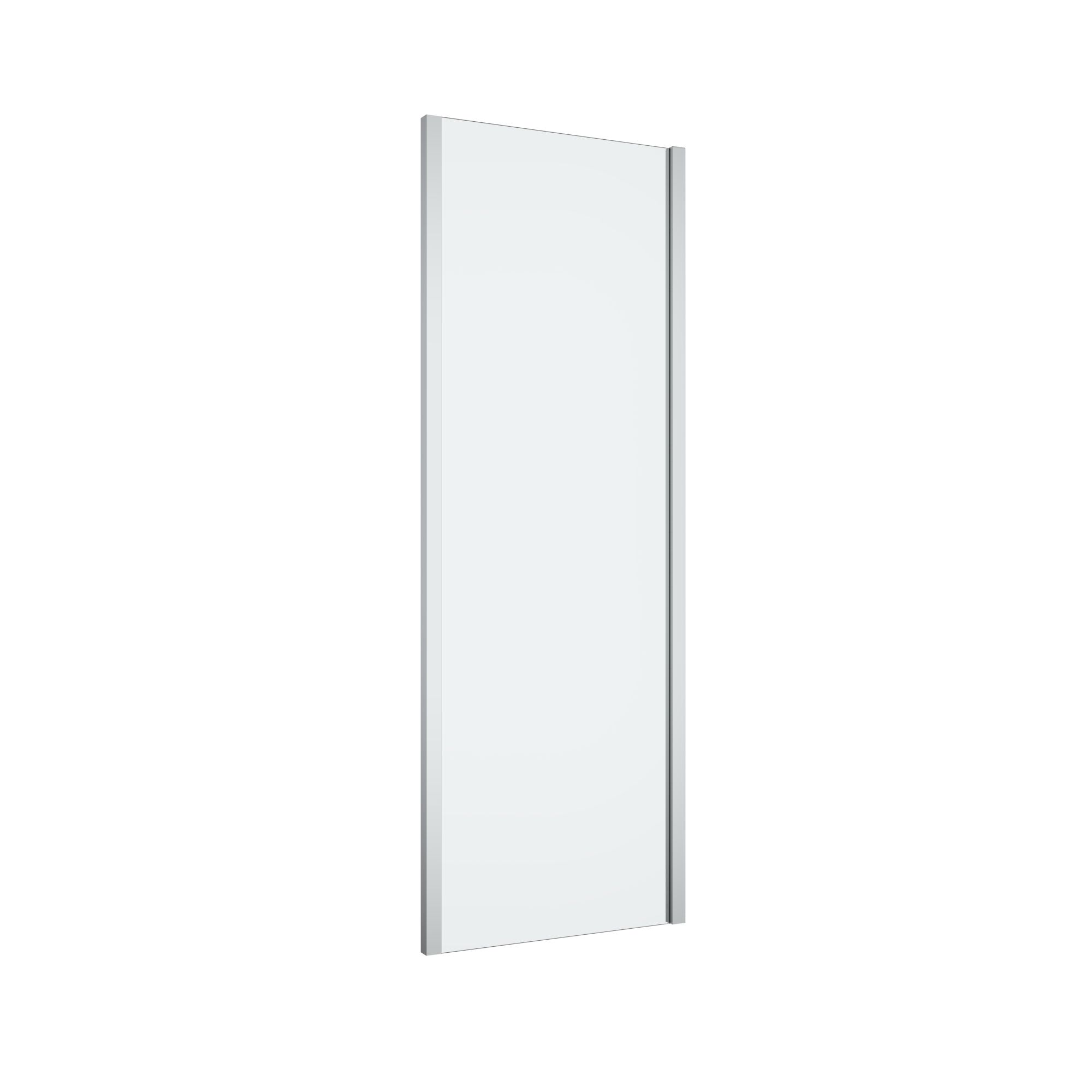 GoodHome Ledava Gloss Chrome Clear Fixed Side End panel (H)195cm (W)76cm