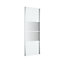 GoodHome Ledava Gloss Chrome Mirror Fixed Side End panel (H)195cm (W)76cm