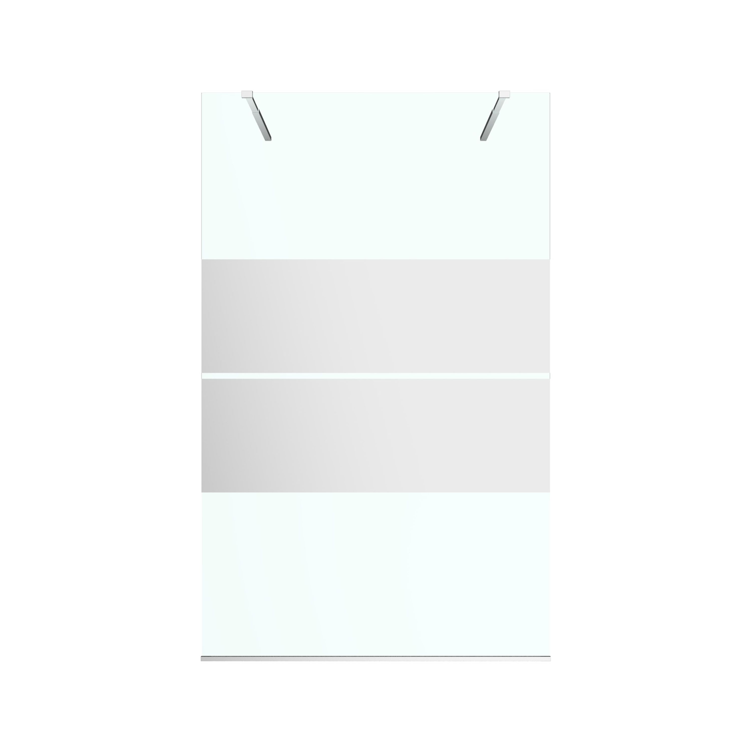 GoodHome Ledava Gloss Chrome Mirror Fixed Walk-in Front Walk-in shower panel (H)195cm (W)140cm
